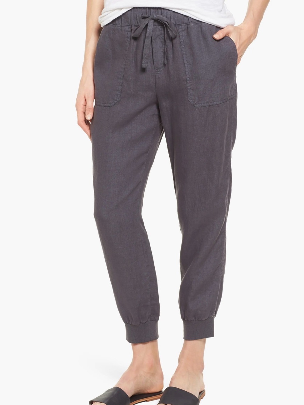 Caslon Charcoal Drawstring Jogger Pants